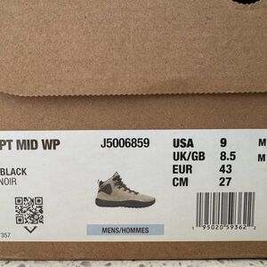 Merrell Black and Tan Mid Hiking Boots